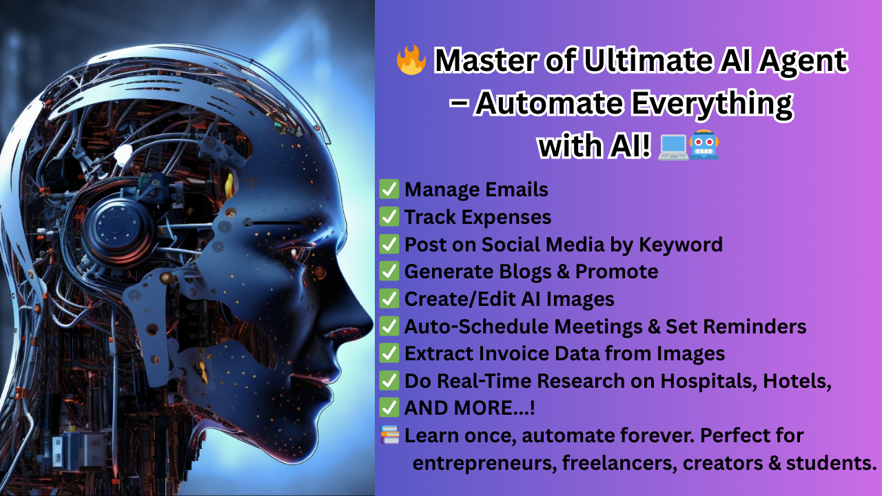 Master Of Ultimate AI Agent: Automate Your Entire Digital Workflow With AI